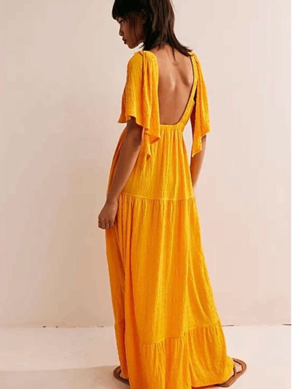 Free People La La Maxi Dress in California Poppy - Picture 3 of 7